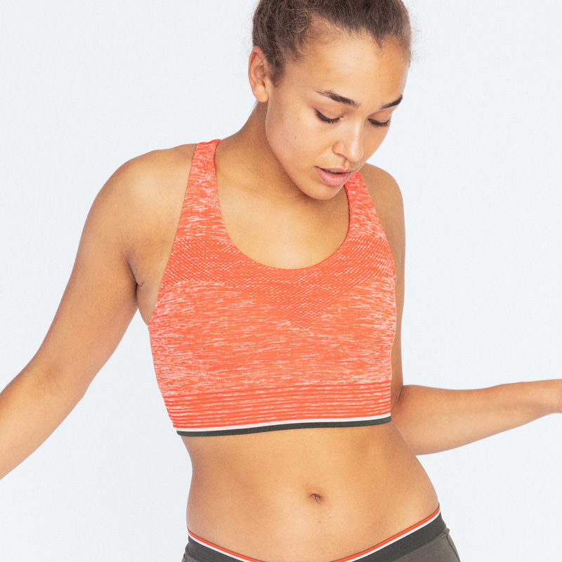 Sports bra - mid-high, Tangerine, hi-res